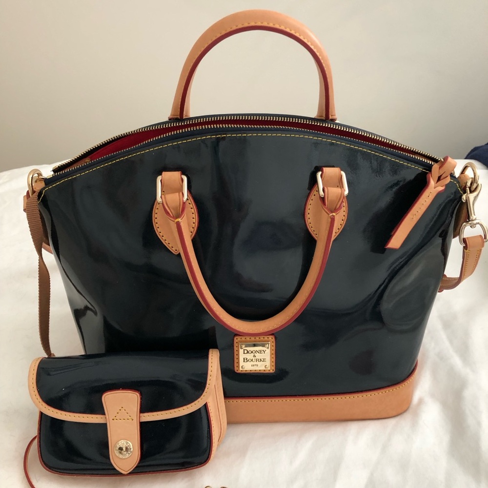 Dooney & Bourke Navy and Tan Women's Bag Set